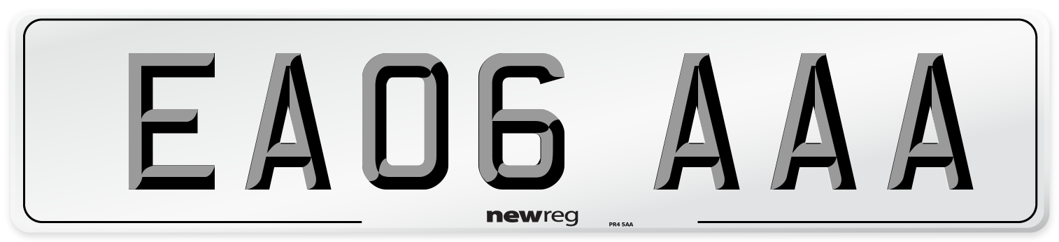 EA06 AAA Number Plate from New Reg